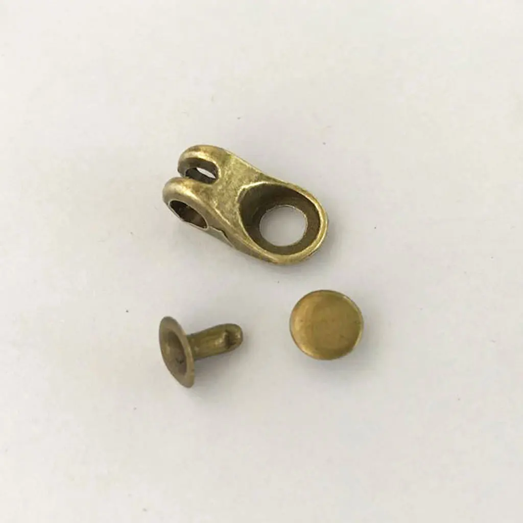 20 Sets Bronze Speed Shoe Boot Lace Hooks Lace Fittings with Rivets for Climb Hiking Shoes Work Outdoor Mountaineering Boots