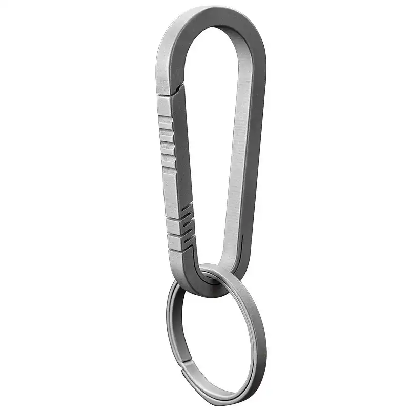 Titanium Alloy Buckle Carabiner Keychain Backpack Hanging Clip Hook Portable Out