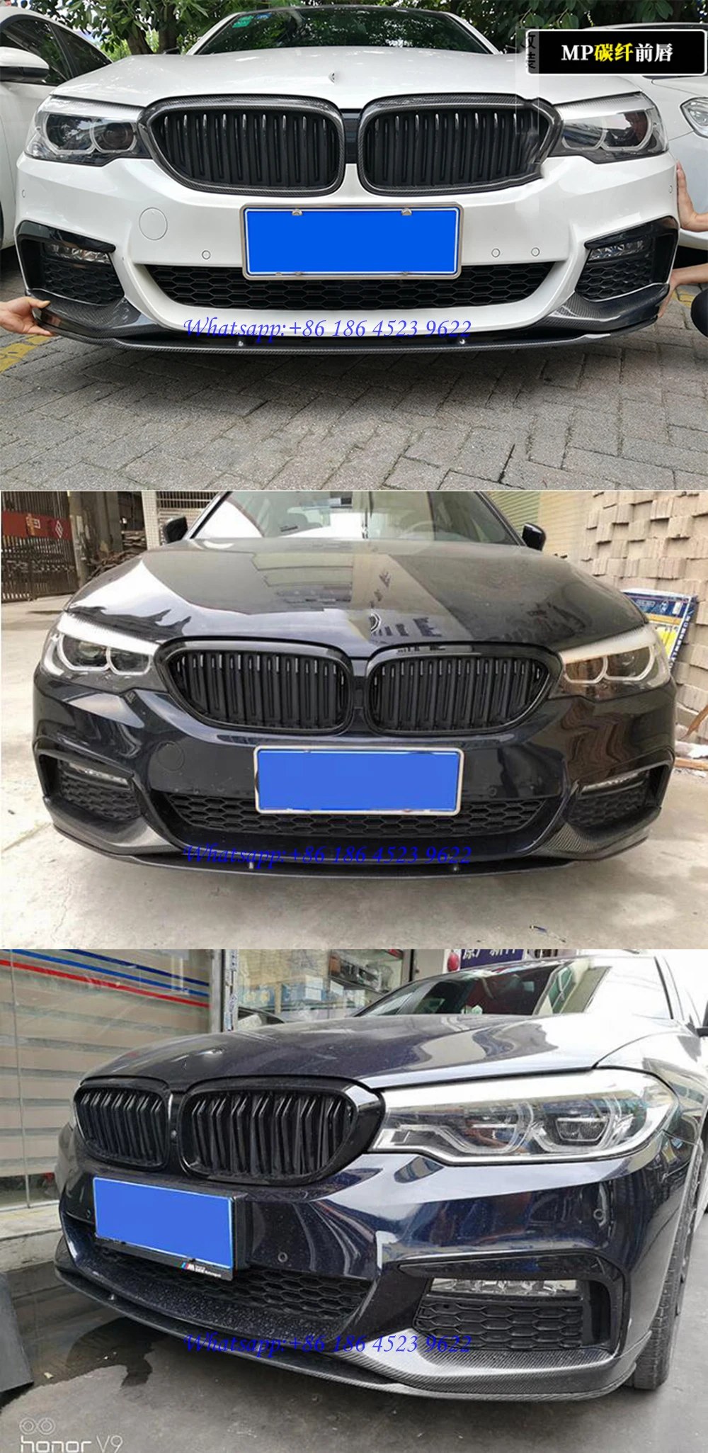 Углеродное волокно передняя губа и диффузор для 5S G30 MP стиль Углеродные части g30 диффузор G30 MP комплект для тела