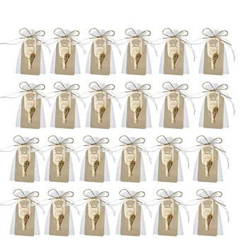 

30PCS Rustic Vintage Beer Key Bottle Opener with Card and Transparent Bag for Beer Wedding Party Gifts