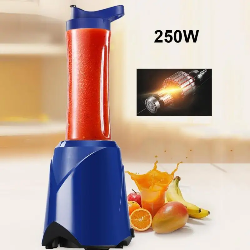 250W 600ml 4 Blades Portable Electric Juicer Blender Fruit Milkshake Mixer