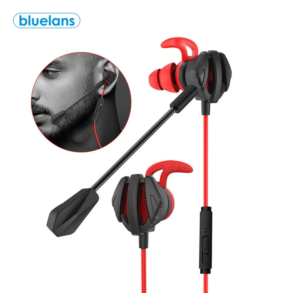 

Dynamic Noise Reduction In-Ear Wired Earphones Gaming Headsets with Dual Mic Sound Insulation Earbud For PUBG CSGO PS4