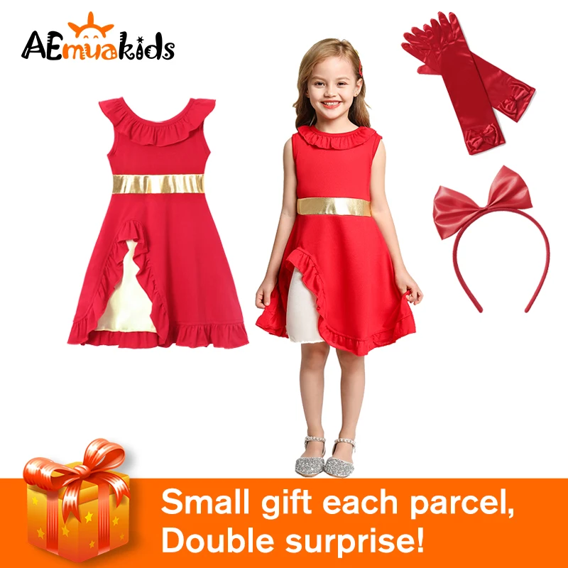 

Elena Princess Dresses Summer Girls Fashion Party Vestidos Clothing Costume Casual Dresses Up Fantasy Comic Con Cosplay Wearing