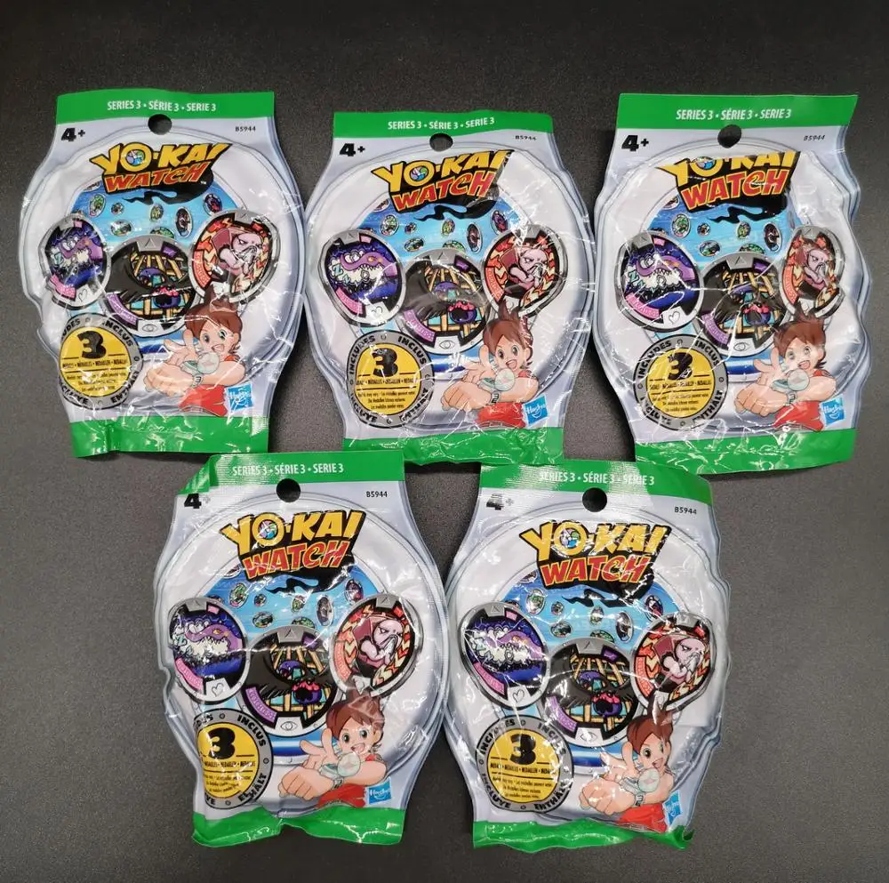 SERIES 3 Лот из 5 упаковок YO-KAI часы YoKai медали серии 1 серия 2 серия 3 серия 4 слепые сумки Запечатанные Новые - Цвет: SERIES 3