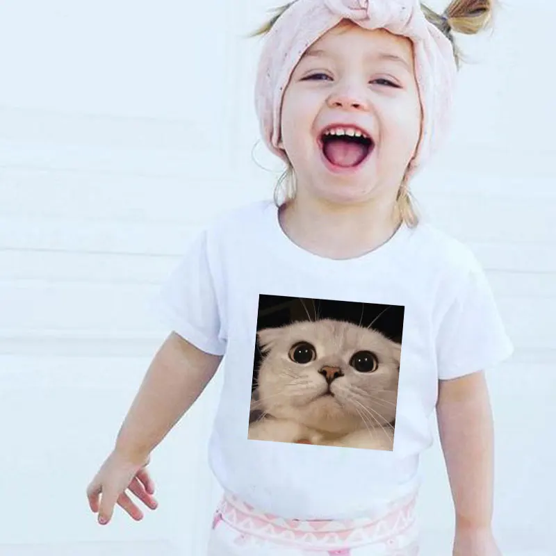 2020SummerCutePetPrintBabyBoyTShirtCuteCatKidsTShirtNew