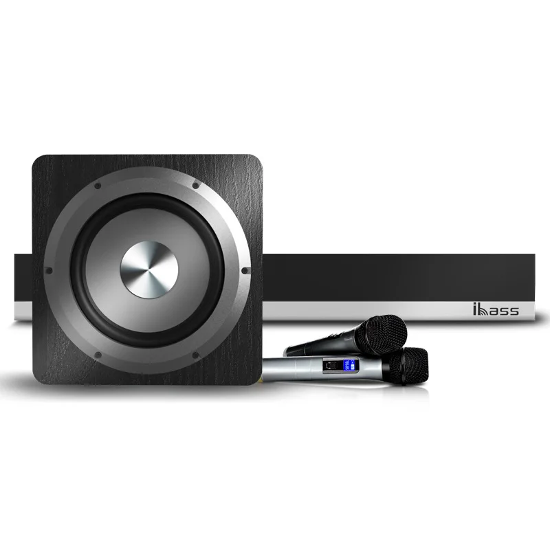 US $356.83 Combination Speaker Subwoofer and Soundbar Home Theater Coaxial Optical Karaoke Phone Computer with Remote Bluetooth Loudspeaker