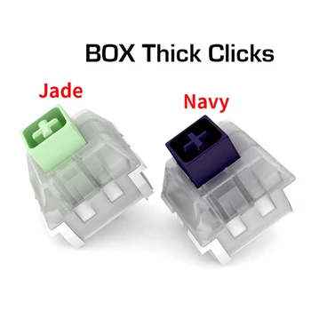 

Kailh Box Thick Click Navy Blue Jade Switches RGB/SMD 3pin Switch IP56 Water-proof Compatible Cherry MX Machine Keyboard