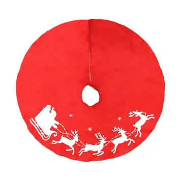 

Skirt Lovely Red + White Christmas Tree Skirt Decoration Decorations Supplies Reindeer Reindeer Non-Woven