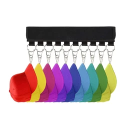 2PCS Cap Organizer Hanger With 10 Stainless Steel Clips Baseball Hat Holder Storage for Closet Save Space And Keep Hats Cleaner