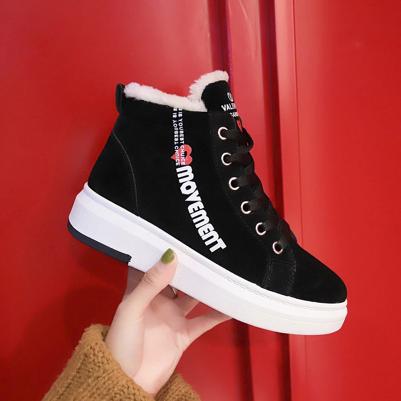 Women Boots Winter Warm Snow Boots Women Faux Suede Ankle Boots For Female Winter Shoes Botas Mujer Plush Shoes Woman WSH3132