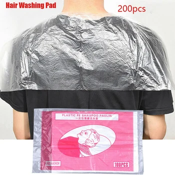 

200Pcs Disposable Hair Cutting Capes salon Hairdressing Home professional Dyeing Hairdressing Hair Waterproof Barber PE Apron
