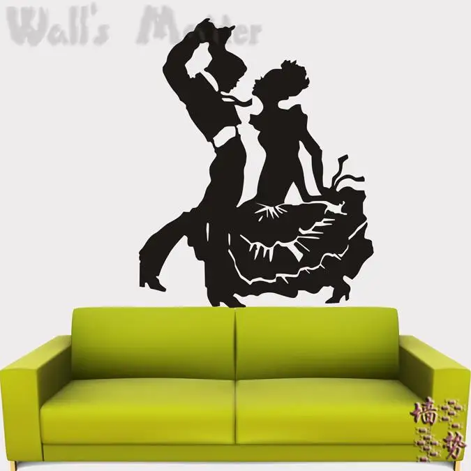 Latin Dancers Dancing Sticker Decor Kids Room Home Decoration Posters Vinyl Music Car Decal
