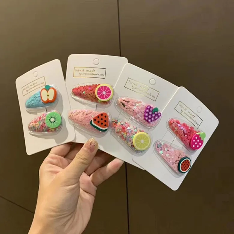 Polymer Clay Fruit Slice Emulational Fruit Food Polymer Clay Heart Large Slice DIY Jewelry Hanging Decoration Material Wholesale