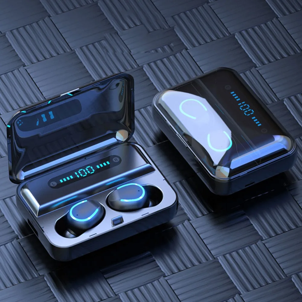 TWS 9D стерео Bluetooth наушники светодиодный дисплей гарнитуры сенсорные кнопки Беспроводные наушники BT5.0 наушники для Android iphone