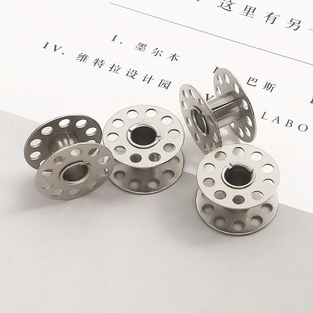 10Pcs Metal Bobbins Spool Sewing Craft Tool,Plastic Sewing Machine Bobbins,Spool Bobbins Spools Box for Sewing Accessories