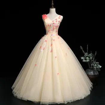 

2019 Wedding Celebrity Backless Floral Lace Dress Sexy Women Sleeveless Ball Gown V Neck Beach Style Party Dresses Wholesale