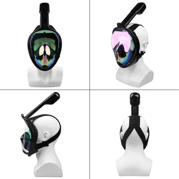 

Electroplating Reflective Diving Mask Underwater Scuba Anti Fog Full Face Snorkeling Swimming Snorkel Equipment 180 degree View