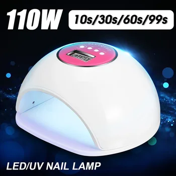 

110W LED Nail Lamp Nail Dryer 33PCS LED UV Lamp For Curings All Gel Nail Polish With Motion Sensing Manicure Pedicure Salon Tool