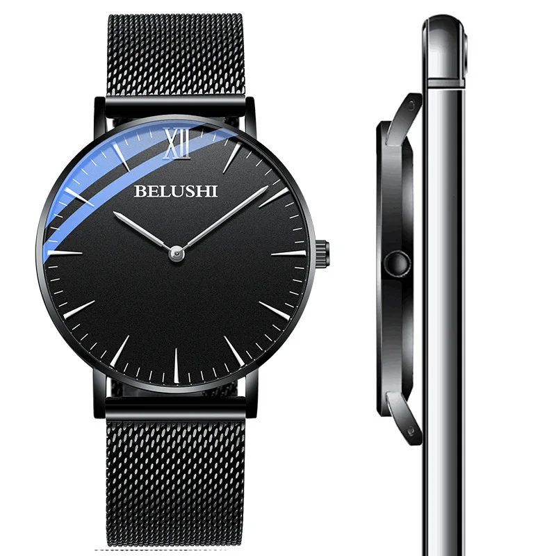 

Super thin watch for men and women couple fashion watch Milan fine steel band student watch trend accessory Watch