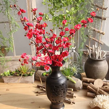 

Fashion 93cm Long Artificial Chinese Style Plum Blossom Flower Silk Flower for Home Party Wedding Event Decoration