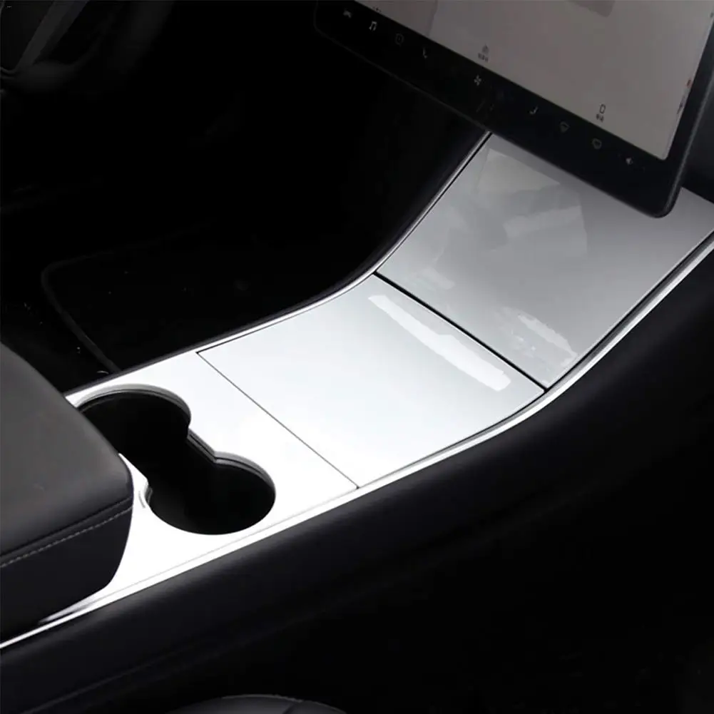 

3Pcs/Set White Car Center Console Inner Cover Stickers For Tesla Model 3 New Protect Console Auto Shape Accessories