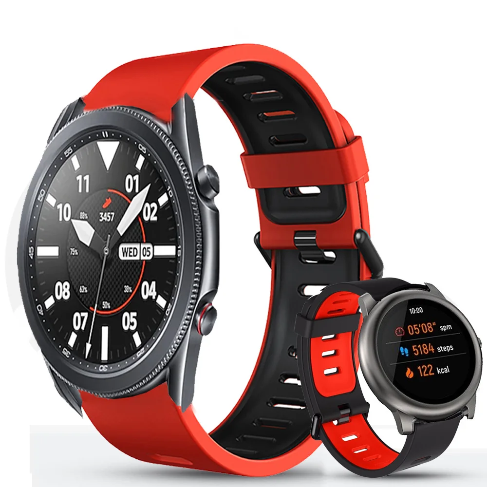 Ремешок силиконовый для Samsung Galaxy Watch 3 45 мм 22 мм|Смарт-аксессуары| |