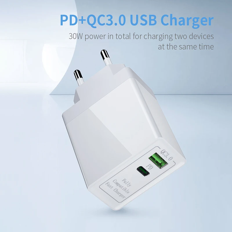 USB зарядное устройство 30 Вт PD Быстрая зарядка usb type C PD зарядное устройство EU US разъем для iPhone 11 X XS Xiaomi huawei samsung iPad Pro MacBook Por