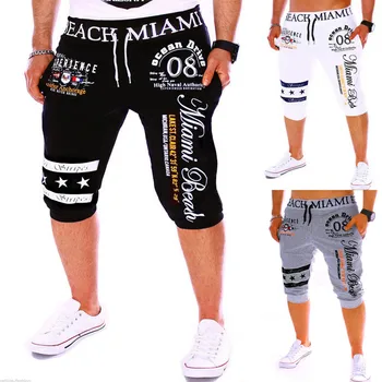 

Shorts Men Shorts шорты мужские Streetwear Sweatpants Fashion New Drawstring Elastic Waist Letter Printing Loose Sports Shorts