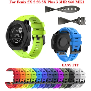 

26 22MM Watchband Strap for Garmin Fenix 5 5X 3 3 HR Fenix 6X 6 6S S60 MK1 Wristband Sport Replacement Smart Strap Bracelet