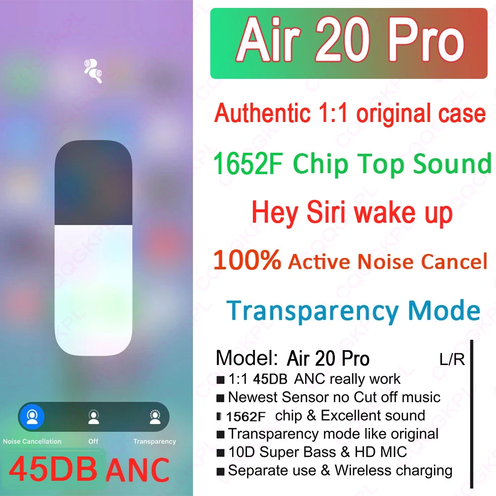 Air20 Pro ANC наушники вкладыши TWS с 1562F True светильник Сенсор супер бас air3 Беспроводной