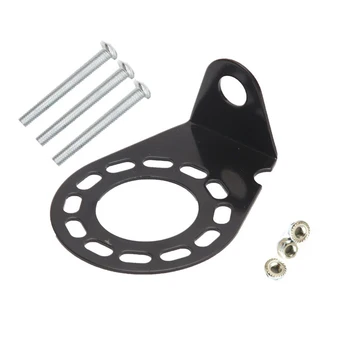 

European Standard Large Round Metal Hitch Black Truck Universal Bracket Mounting Adapter Boat Trailer Connector Socket Angled