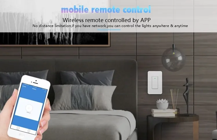 Wi-Fi, умный светильник с двойным управлением, настенный прерыватель Swtich App, голосовой беспроводной Таймер, 2 способа дистанционного управления, с Alexa Google Home
