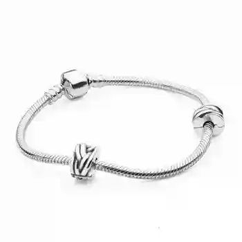 

100% 925 silver sterling moments starter bracelet set set diy charm original bracelets jewelry a set