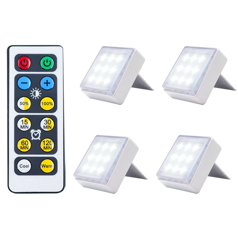 4 lamp 1 controller СВЕТОДИОДНЫЙ беспроводной сенсорный выключатель с регулируемой яркостью ночной Светильник питание от аккумулятора для лестницы коридор шкаф спальня мини smart ночной Светильник s домашний декор - Испускаемый цвет: 4 lamp 1 controller