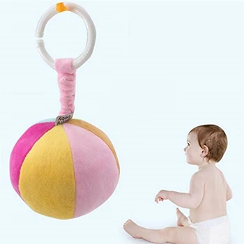 

Toy Balls For Baby Multicolor Cute Ball Toy Soft Ring Bell Ball Early Educational Music Ball For Newborn Kids Gift