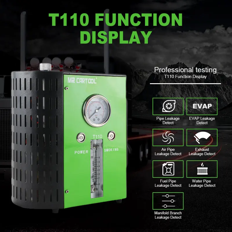 Universal Car 12V DC T110 Car Smoke Machines Vehicle Smoke Maker Leak Detectors Pipe Leakage Auto Diagnostic tool (3)