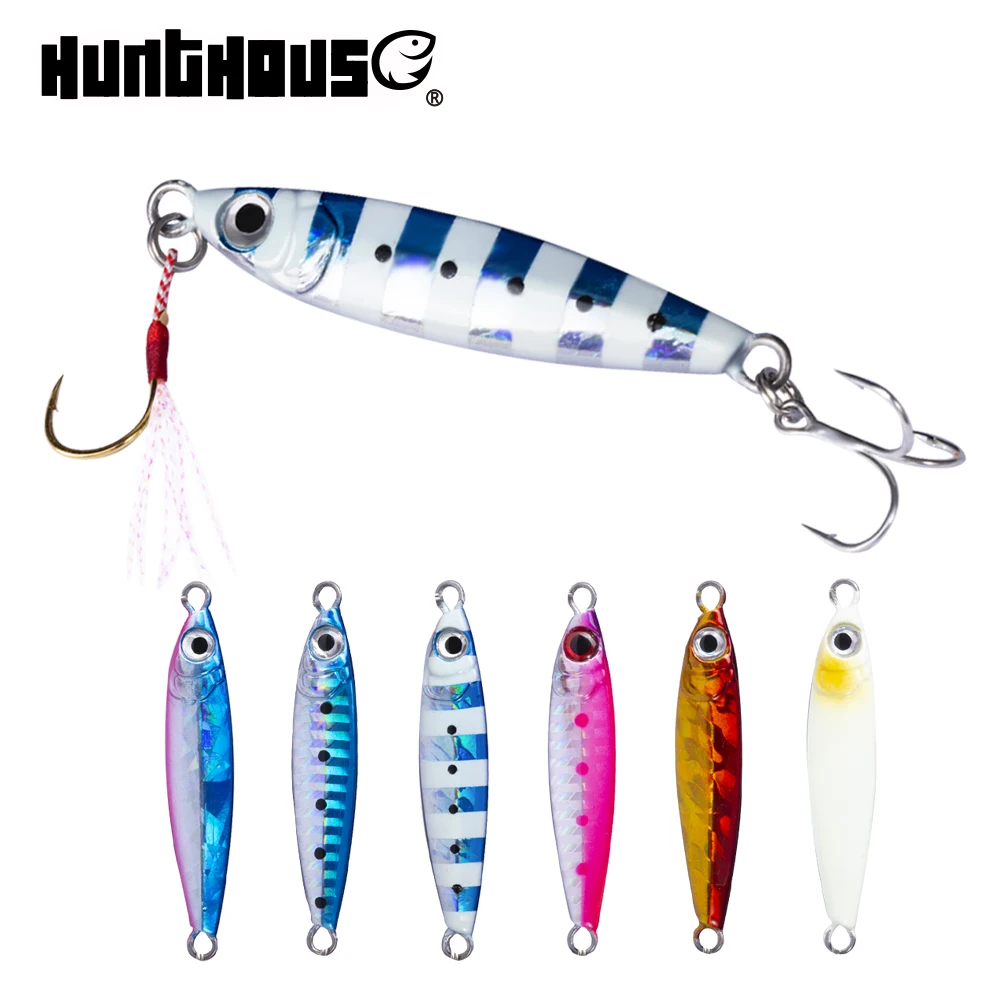 

New Hunthouse fishing lure Metal cast Jig Spoon 15/25/30/45g Shore Casting Jigging Lead Fish Sea Bass Fishing Lures tackle trout