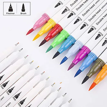 

3ML 12/24//36/48/60/80/100 Colors Double Head Painted Watercolor Pen Set Marker Drawing
