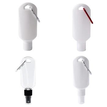 

Portable Empty Hand Sanitizer Bottles Travel Size Hook Keychain Bottles new