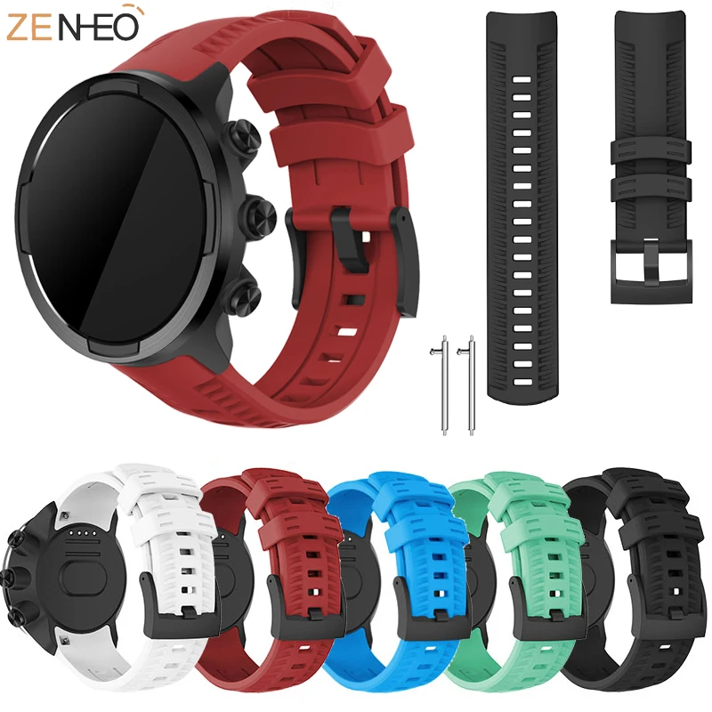 Bracelet Silicone Ou Cuir Pour Montre Suunto Spartan Sport - Wrist HR, 9 Baro, D5 - Acier Inoxydable - Neuf