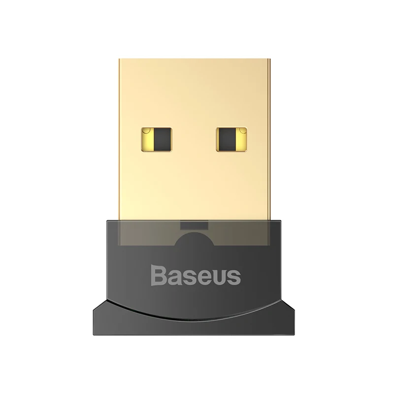 Baseus USB Bluetooth адаптер ключ для компьютера PC PS4 мышь Aux аудио Bluetooth 4,0 4,2 5,0 музыкальный приемник с динамиком передатчик - Color: Black