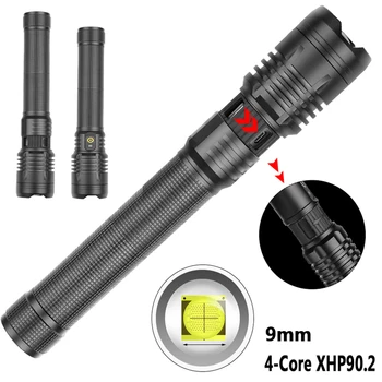 

Tactical Lantern XHP90.2 Aluminum LED Flashlight USB Rechargeable Zoom Torch Power Bank Function 18650 or 26650 Battery