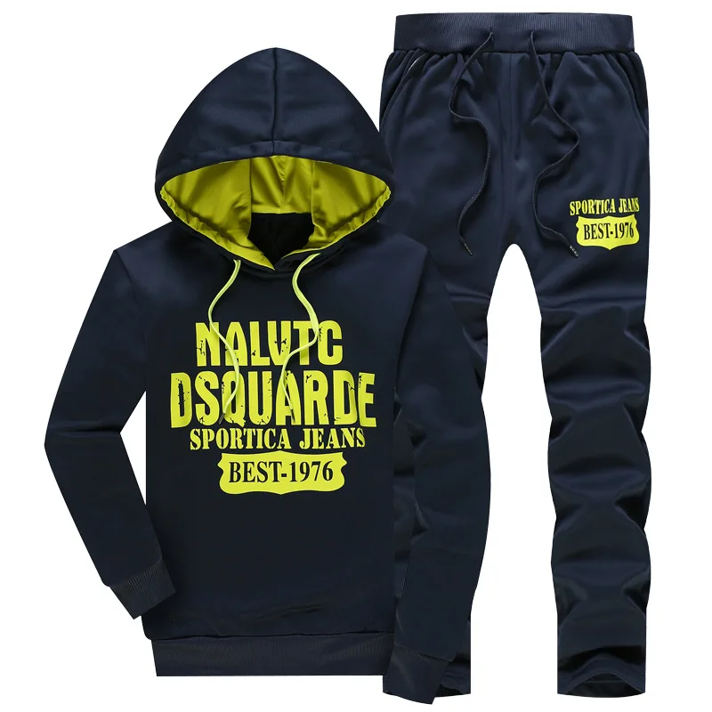 

Leisure Sports Suit Men's Spring And Autumn Sports Clothing Set Men's College Student Long Sleeve Sportswear MEN'S Suit Hoodie