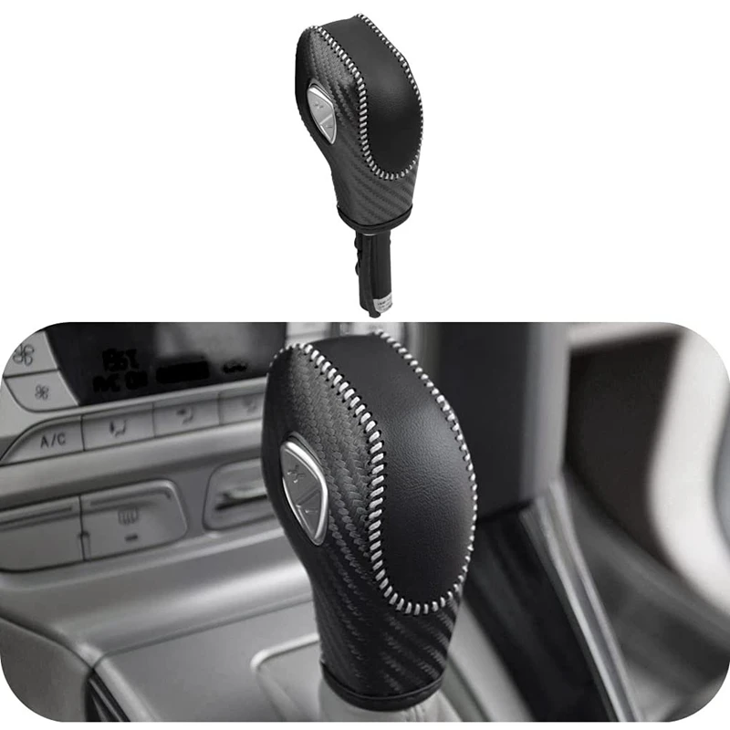 Car PU Carbon Look Gear Shift Knob Cover for Ford EcoSport Escape