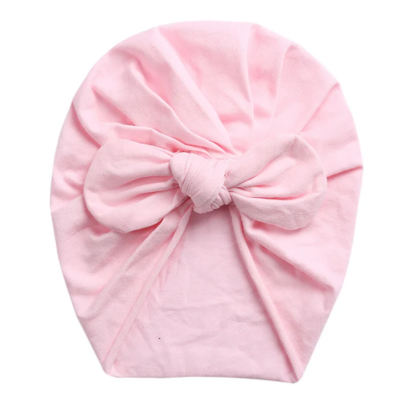 New Baby Turban Solid Color Soft Cotton Baby Hat Cute Rabbit Ear Newborn Girl Hats Bonnet Kids Cap Headband Head Wrap pacifier for baby Baby Accessories