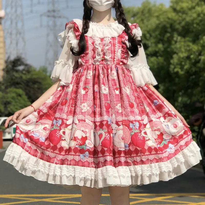 Cosplay&ware Lolita Tea Rabbit Dress Sling Jsk Shirt Renaissance Gothic Party Sweet -Zentai shop online H40e3fde849d645f894022b1020a681f61.jpg