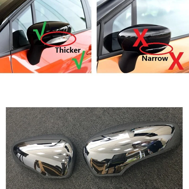 Для cap tur Captur Clio IV 2013 ABS Хромированная зеркальная крышка с крылом, наклейка, аксессуары для стайлинга автомобилей