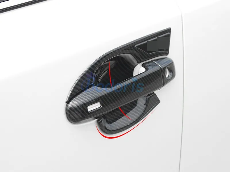 Для Toyota C-HR CHR углеродное волокно цветная ручка передней двери Крышка и Чаша отделка вкладыша хром автомобиль Стайлинг Аксессуары