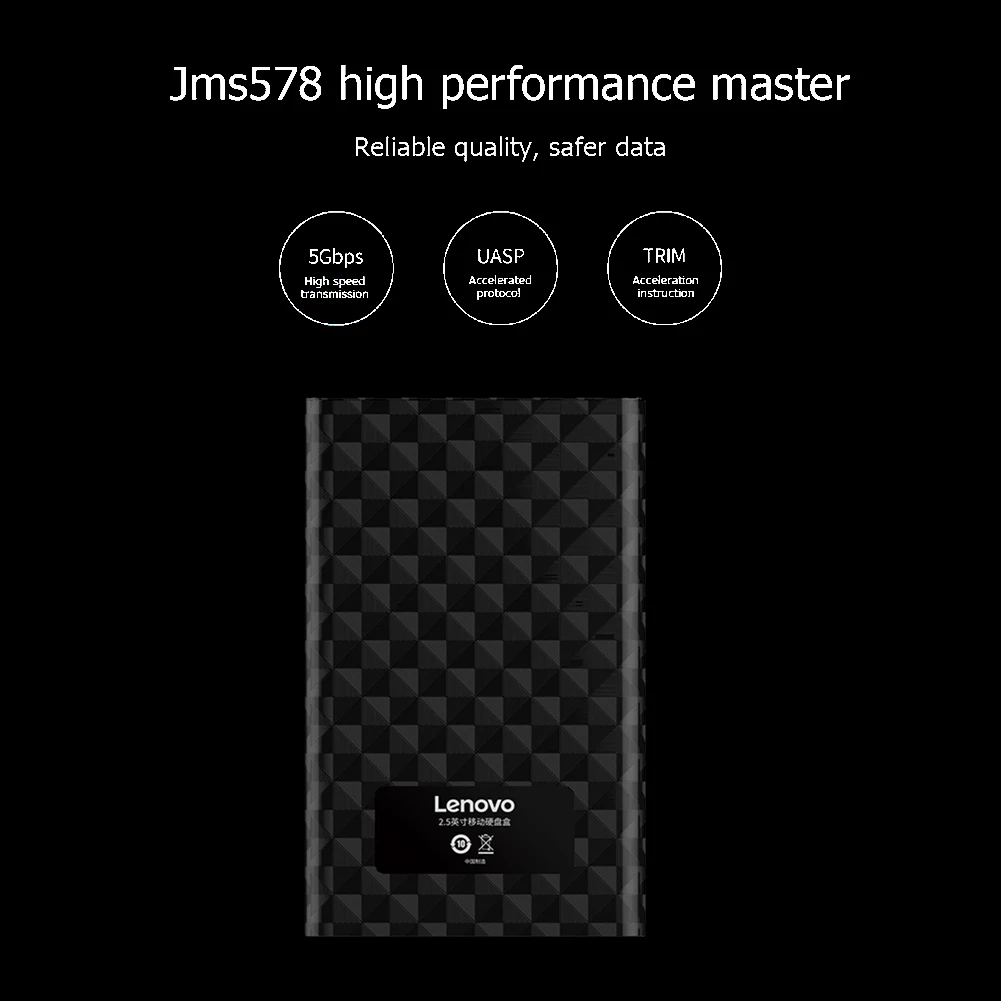 3.5 inch hdd case Lenovo SSD Case  Hard Disk  2.5inch SATA to USB 3.0 SSD Adapter Hd Box Mobile Portable External Hard Drive For Business Trip hard disk box usb