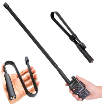 

2020 New Arrival 47CM Tactical SMA-F VHF UHF Foldable Antenna For CS Fighting Hunting Walkie Talkie Baofeng UV-5R UV-82 BF-888S